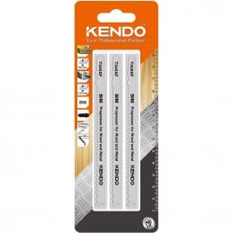 KENDO-46002201-ใบเลื่อยจิ๊กซอตัดไม้และเหล็ก-T345XF-3-ชิ้น-แพ็ค